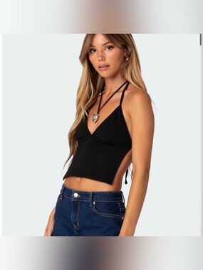 Edikted Lia Open Back Tie Top NEVER WORN